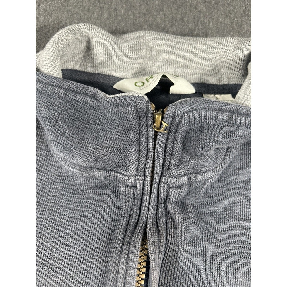 Orvis Men's Vintage 1/4 Zip Ribbed Cotton Pullover Sweater with Elbow Patch L - Picture 6 of 9